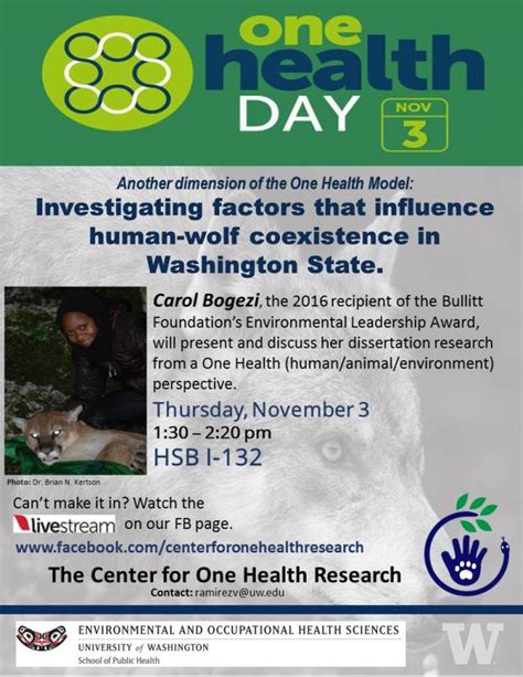 One Health Day 2016 Center For One Health Research