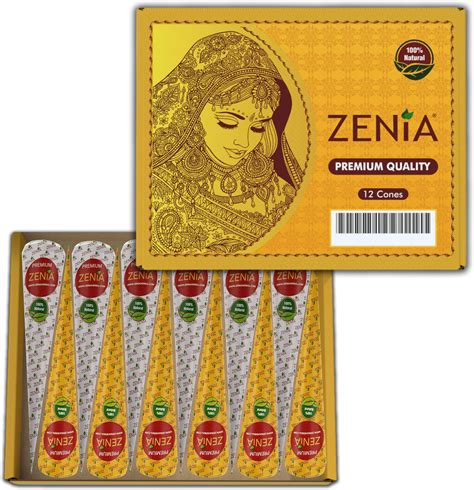 Amazon Zenia Premium Henna Cones G Each Natural Ready