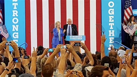 Photos Crowds Gather For Sanders Clinton Unity Rally