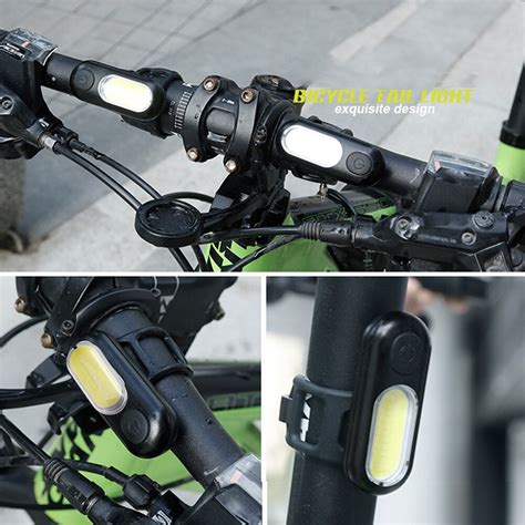 Gyrophare Feu arrière LED pour vélo Rechargeable par USB 5 Modes rouge