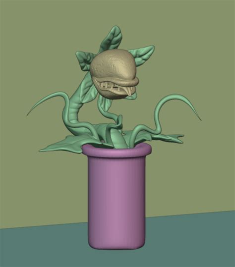 Piranha Plant By Okamidesing Download Free Stl Model