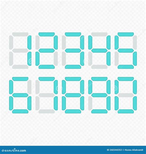 Vector Digital Numbers Stock Vector Illustration Of Calculator