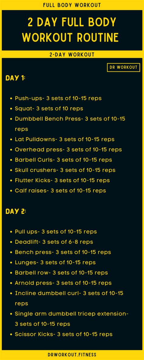 2 Day Split Workout Plan | Dr Workout