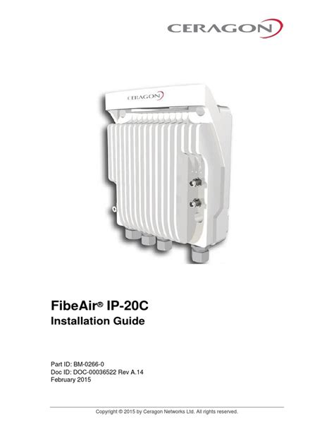 Pdf Fibeair Ip C Installation Guide Rev A Dokumen Tips