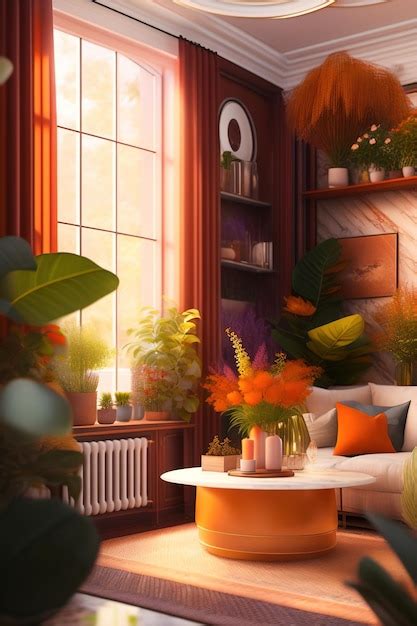 Premium Ai Image Cottagecore Lots Of Furniture Plants Flowers Cozy