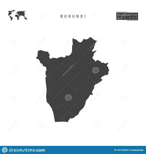 Mapa Do Vetor Burundi Isolado Em Fundo Branco Mapa Do Burundi Em