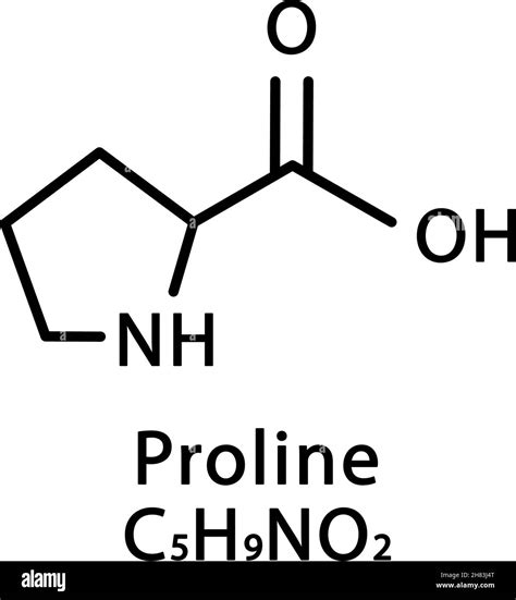 Structure Mol Culaire Proline Formule Chimique Du Squelette Proline