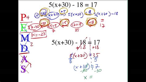 Solving Equations Using Pemdas