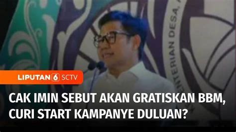 VIDEO Umbar Janji PKB Dan Cak Imin Sebut Akan Berikan BBM Gratis Jika