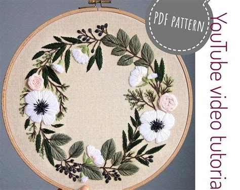 Pdf Kits Hand Embroidery For Beginners By VINGERT On Etsy Floral