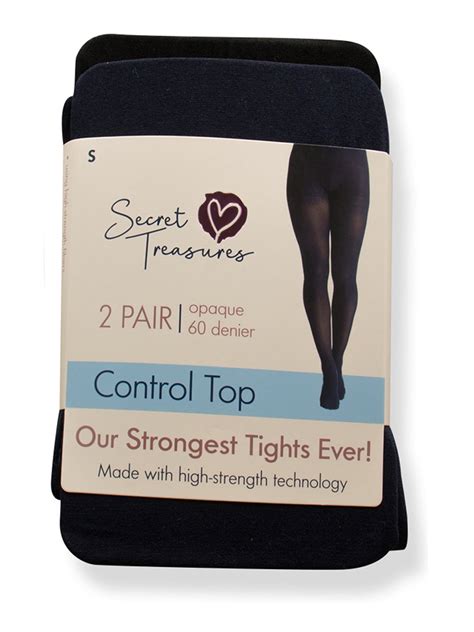 Womens Opaque Tight 2 Pack Control Top Hosiery Panyhose Stockings In 4