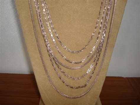 Vintage S Monet Silver Tone Multi Chain Metal Necklace