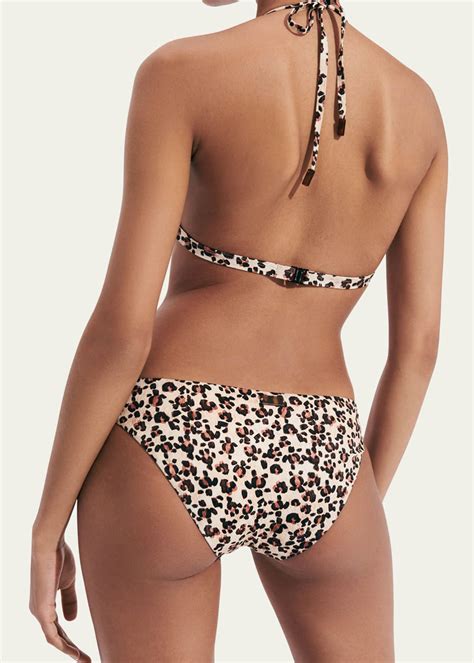 Vilebrequin Turtles Leopard Jersey Bikini Top Bergdorf Goodman