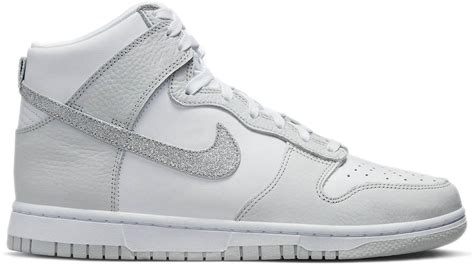 Nike Dunk High Silver Glitter Swoosh Women S Fj