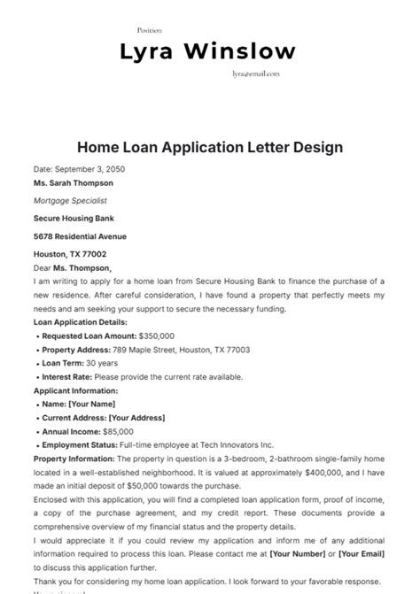 Free Loan Application Letter Templates Examples Edit Online