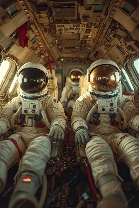 Premium Photo | Two astronauts in a space suit