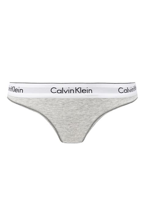Женские серые трусы-стринги CALVIN KLEIN купить в интернет-магазине ЦУМ ...