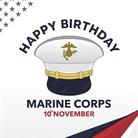 Premium Vector Marine Corps Birthday Template Design