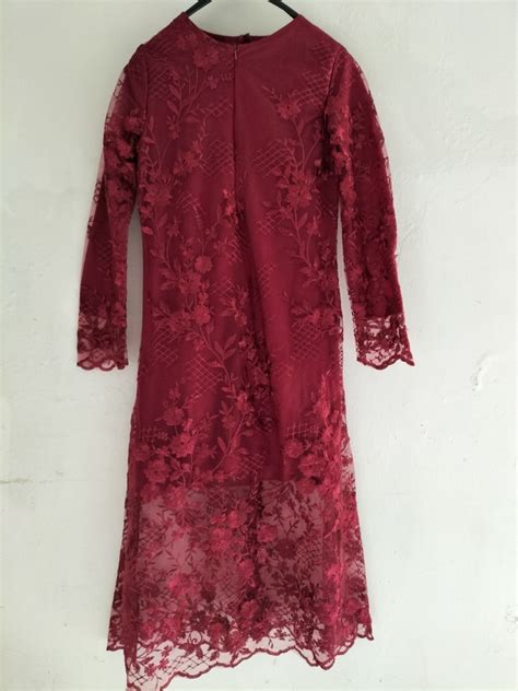 Brukat Maroon Dan Rok Lilit Take All On Carousell