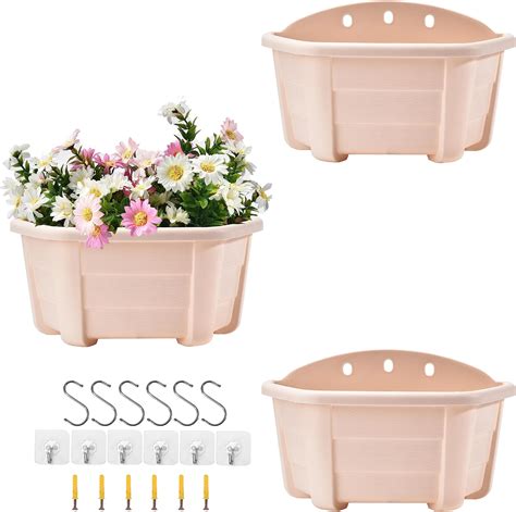 ORIMERC Pots de Fleurs en Plastique à Suspendre au Mur Style rétro