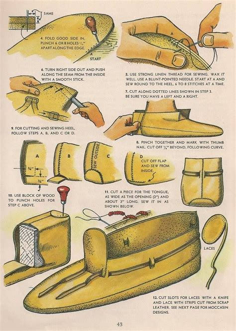 Might Need This One Day How To Make Moccasins Leather Craft Shoe Pattern