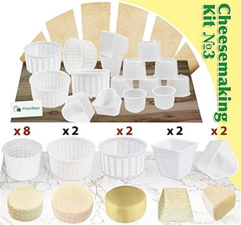 16 Pcs Cheesemaking Kit №3 Butter Punched Сheese Mold Press Strainer