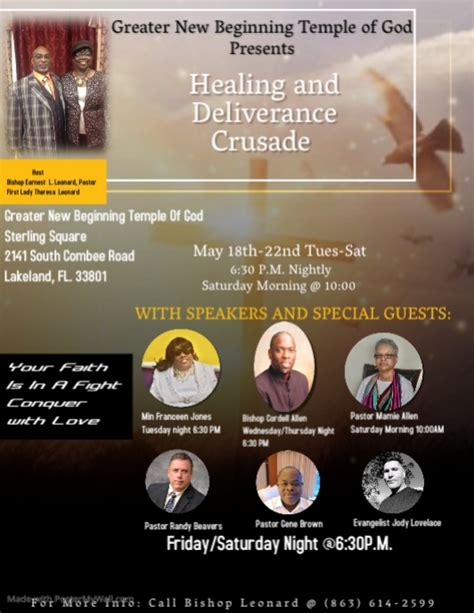 Copy Of Church Crusade Conference Flyer Template Postermywall