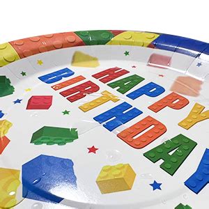 Building Block Birthday Party Supplies Party Decorations Pcs