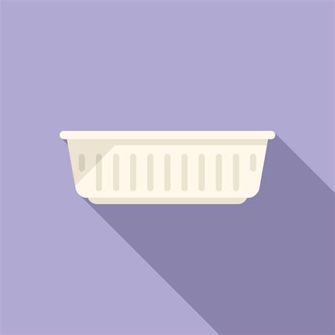 Premium Vector Biodegradable Plastic Box Icon Flat Vector Water