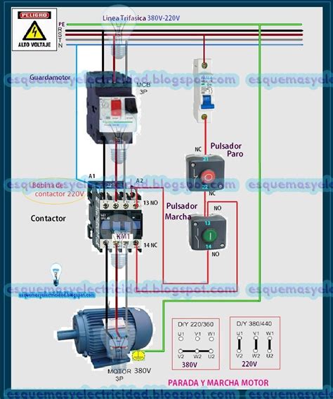 Diagrama De Circuito Trifasico Arranque Motor Trifasico Con