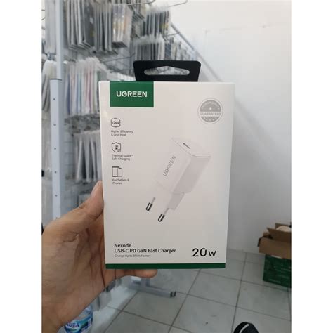 Jual UGREEN ADAPTOR CHARGER NEXODE GAN 20W PUTIH Shopee Indonesia