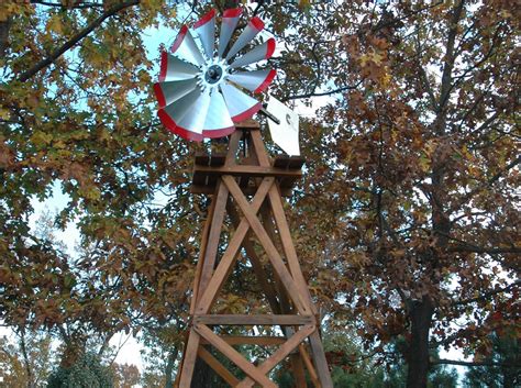 Small Wood Backyard Windmill Herrmanns Fish Farm