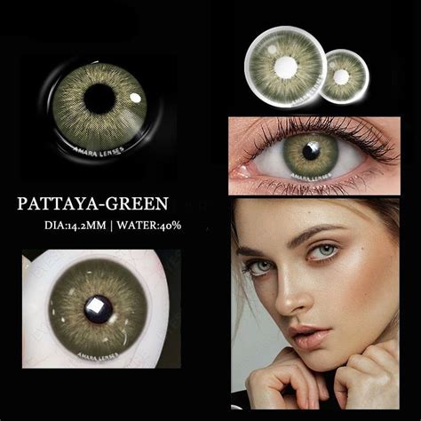 Natural GREEN Color Contact Lenses for Eyes Soft Colored Lenses GREEN ...