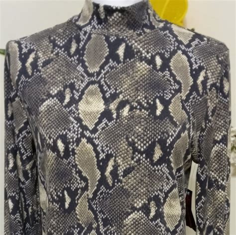 Nobo Tops Highneck Python Print Blouse Poshmark