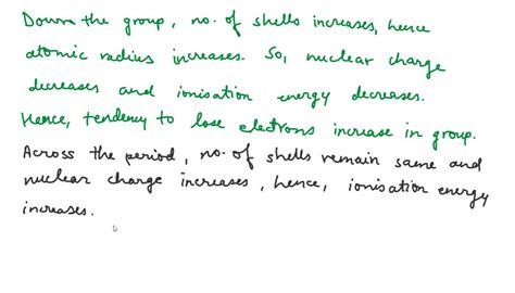 SOLVED: Using your knowledge of atomic radius, electronegativity, and ...