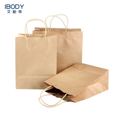 Recycled Serrated Top Twisted Handle Brown Paper Bag China Paper Bag And Serrated Top Paer Bag