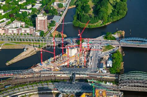 Luftbild Hamburg Baustelle Zum Neubau Des Hochhaus Geb Udekomplexes