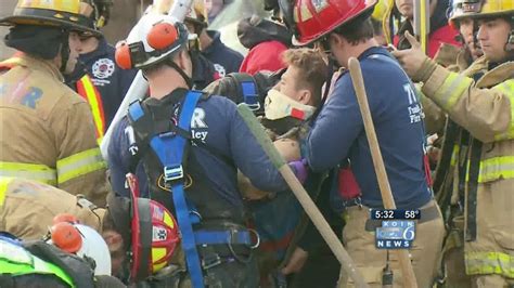 Trapped Worker Rescued From Collapsed Trench Youtube