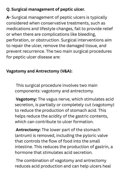 Solution Surgical Management Of Peptic Ulcer Studypool