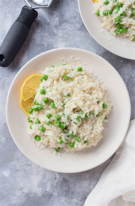 Instant Pot Lemon Pea Risotto - Carmy - Easy Healthy-ish Recipes