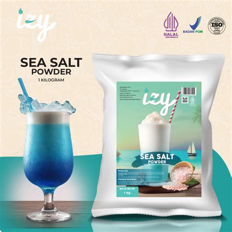 jual izy premix powder sea salt bubuk minuman topping garam laut