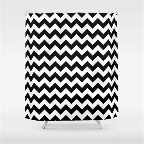 Black And White Chevron Print Shower Curtain Printed Shower Curtain