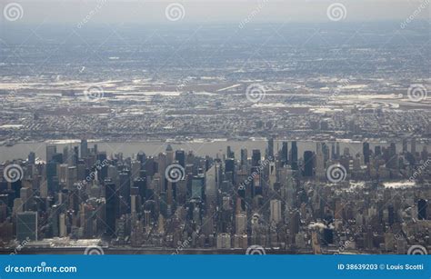 New York City Manhattan Vogelperspektive Stockbild Bild Von