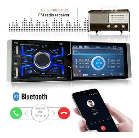 Ripley Radio Auto Din Con Pantalla Tactil Bluetooth Mp