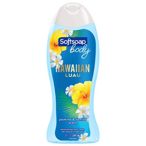 Softsoap Moisturizing Body Wash Hawaiian Luau Jasmine And Vanilla Scent