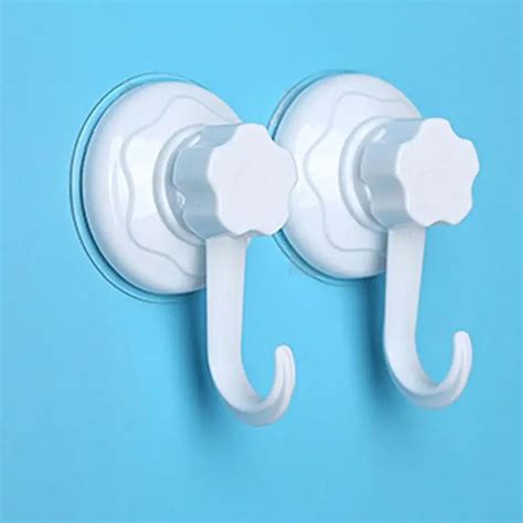 2pcs Set White Plastic Seamless Wall Hanger Removable Bathroom Kitchen