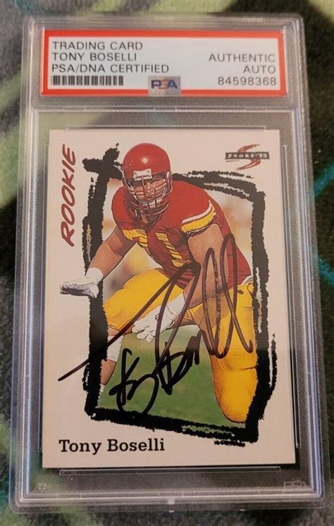 Tony Boselli Autographed Signed 1995 Score Football Rookie Card Rc Ip