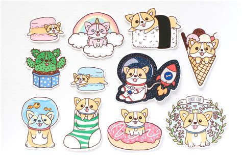 Corgi Stickers | Welsh Corgi stickers | Welsh Corgi | Corgi | dog ...