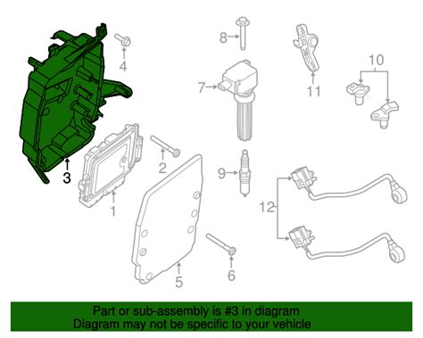 2012 2018 Ford Focus OEM Engine Control Module ECM Bracket CV6Z