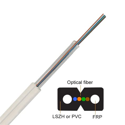 Fttx Ftth Fttr Fiber 1 2 4 Cores Pvc Jacket Steel Member Material Fibra